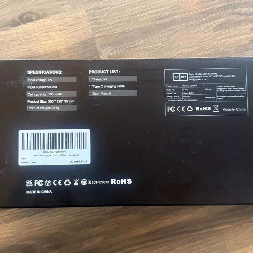 JC200 Wireless Gamepad – Brand New / Unopened